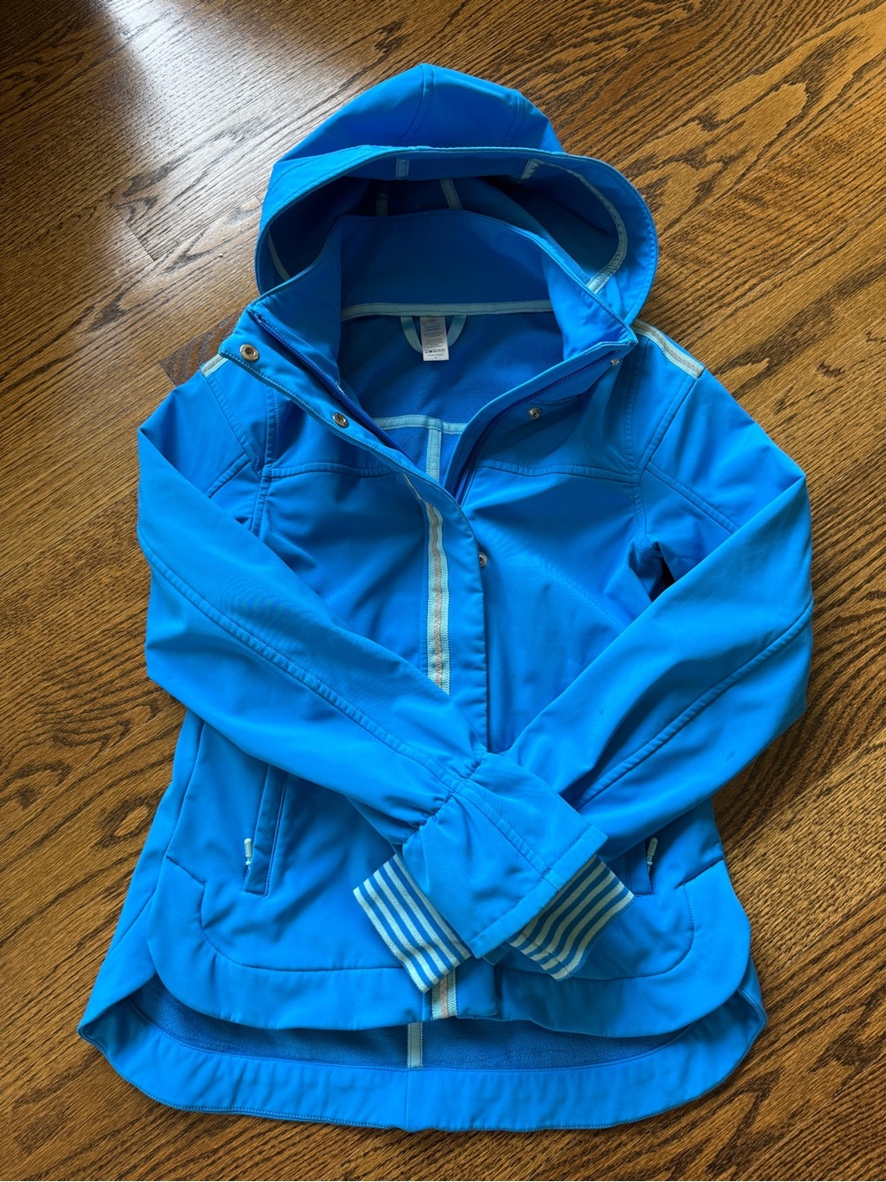 Ivivva Girls Bright Blue Hooded Jacket